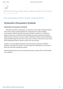 Hydraulics Pneumatics Symbols