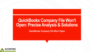 Best ever ways to fix QuickBooks Company File Won’t Open glitch