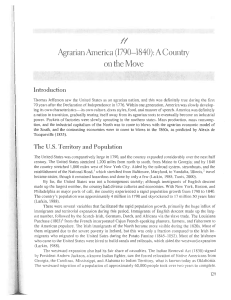 Chapter 11 - Agrarian America (1790 - 1840) - A Country on the Move [Scannable]