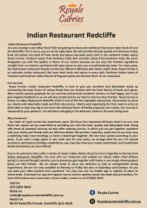 Indian Restaurant Redcliffe