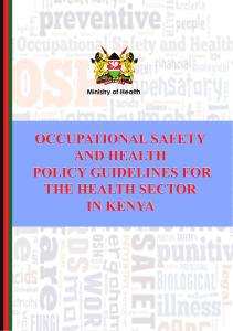 OCCUPATIONAL HEALTH AND SAFETY POLICY GUIDELINES FOR THE HEALTH SECTOR IN KENYA