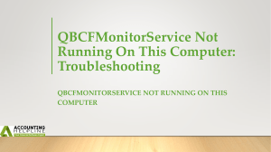 Best methods to fix QBCFMonitorService Not Running On This Computer
