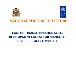 unit 1: conflict transformation skills