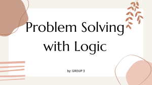 Module 3 Problem Solving With Logic