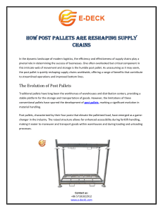 How Post Pallets are Reshaping Supply Chains