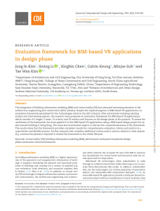 Evaluation framework for BIM-based VR applications