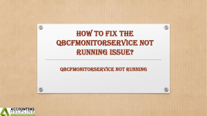 How to deal with QBCFMonitorService Not Running glitch