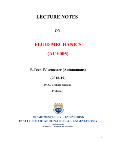 1. Fluid Mechanics Author Dr G Venkata Ramana
