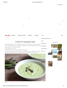 Cream Of Asparagus Soup - Murphy's Farm Market