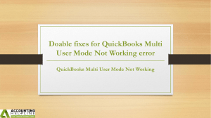How to deal with QuickBooks Multi User Mode Not Working glitch