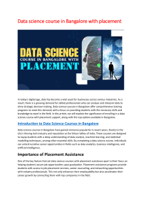 Data science course in Bangalore with placement