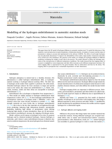 Modelling of the hydrogen embrittlement in austenitic stainless steels