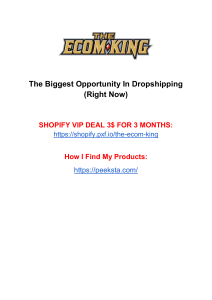 The Biggest Opportunity In Dropshipping