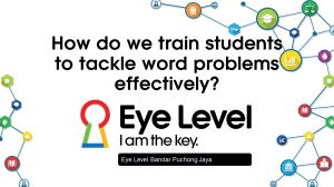 How do we train students to tackle word problems effectively