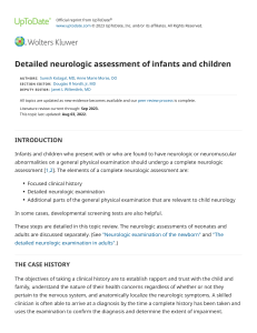 Detailed neurologic assessment of infants and children - UpToDate