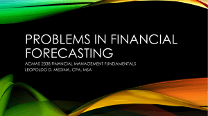 11 PROBLEM SOLVING FINANCIAL PLANNING AND FORECASTING