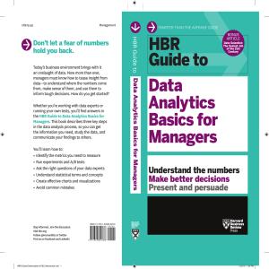 Harvard Business Review - HBR Guide to Data Analytics Basics for Managers