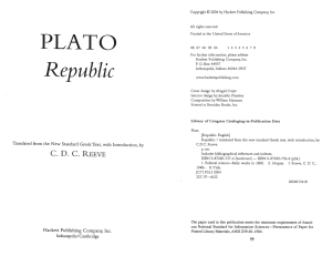 1 Plato - Cave - Republic 