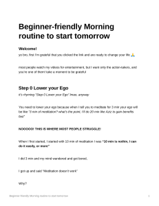 Beginner-friendly Morning routine to start tomorrow