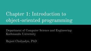 Chapter 1 Introduction to object-oriented programming