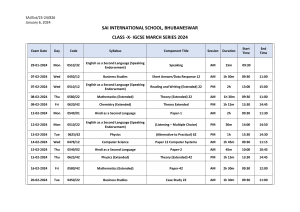 CL-X-IGCSE MARCH-2024 EXAM TIME TABLE