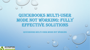 Some Easy techniques for QuickBooks Multi-User Mode Not Working