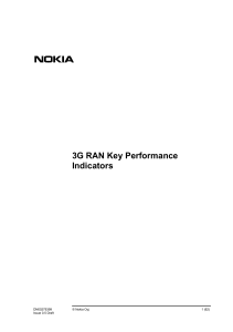 3G RAN Key Performance Indicators