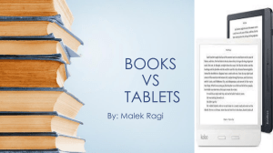 BOOKS VS TABLETS