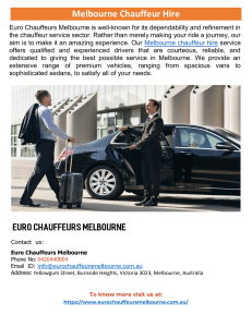 Melbourne Chauffeur Hire