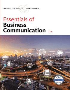 Essentials of Business Communication 11e