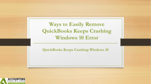 Best techniques for QuickBooks Keeps Crashing Windows 10 glitch