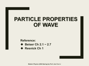 Wave Particle Properties