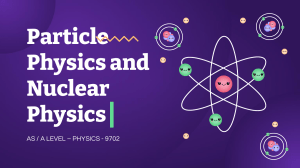Particle Physics and nuclear physics 3
