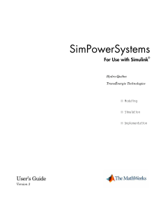 Users Guide For Use with Simulink