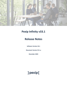 Pexip Infinity Release Notes v33.1.a