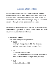 Amazon Web Services and Google Cloud