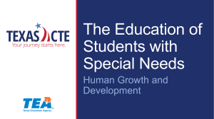 The Education of Students with Special Needs 