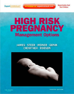 High Risk Pregnancy  Management Options (Expert Consult), 4th Edition ( PDFDrive )
