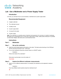  4.2.3.5 Lab - Use a Multimeter and a Power Supply Tester