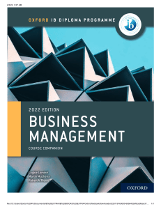 Business Management - Course Companion - Lominé, Muchena and Pierce - Oxford 2022