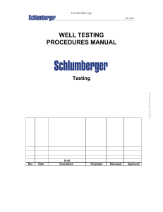 Schlumberger - Well Test Procedures Manual - 2000
