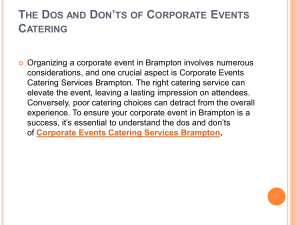 The Dos and Don'ts of Corporate Events Catering 