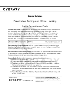 Penetration Testing and Ethical Hacking Syllabus 2023  2 