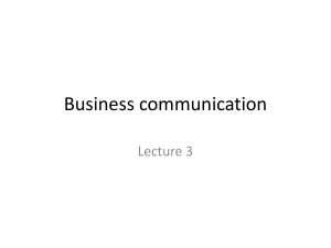 Business communication lec #3
