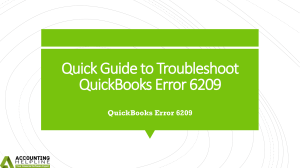 A complete guide to eliminate QuickBooks Error 6209