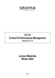 MCFM (Sessions 2+3) - Lecture Materials PACK (W2024)