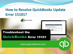 How to Resolve QuickBooks Update Error 15101