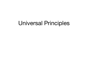 Universal Principles