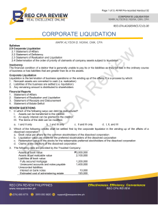 AFAR 02 Corporate LiquidatioN