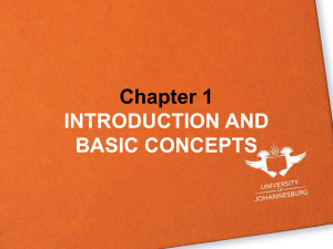 Chapter 1 Introduction and Basic Concepts